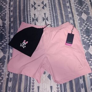 Psycho Bunny Pink Swim Trunks